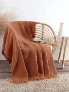 Плед "Этель" Teracotta 130*160 см, цвет коричневый, 100% полиэстер    10865001