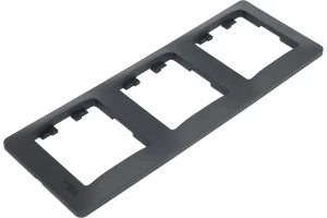 Рамка 3-м "Glossa" вертикал. антрацит SE GSL000707