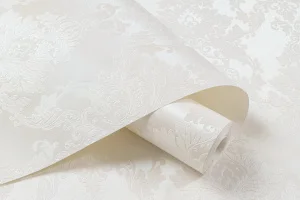 Обои горячего тиснения Артекс Элеганс 10916-01 1,06х10м дамаск белые