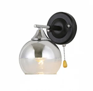 Бра Linvel LB 9392/1 Тей Черный/хром Е27 60W 180х130х200мм