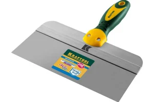 Шпатель фасадный 250 мм двухкомп. ручка, нерж.сталь, широкое полотно, алюм. направляющая Kraftool 10036-250 *1