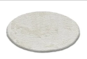 Коврик плюшевый SHAHINTEX D-99см круг молочный 01 S *1