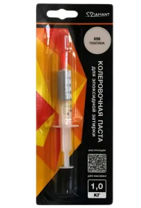 Паста колеровочная для эпоксидной затирки 056 Платина Диамант 1 кг шприц 4 мл *1