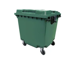 Контейнер для мусора1100л п/э на колёсах зелёный МКТ-1100 R зелёный к *1