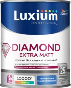 Краска Luxium Prof Diamond Ext Matt глуб/мт BW 1л
