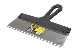 STAYER  PROFlat, 300 мм, зуб 8 х 8 мм, пластиковая ручка, зубчатый, нержавеющий фасадный шпатель, Pr