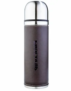 Термос  "Биосталь-Охота" с узкой горл., кожан.вставкой, 0.75 л. NYP-750P *1