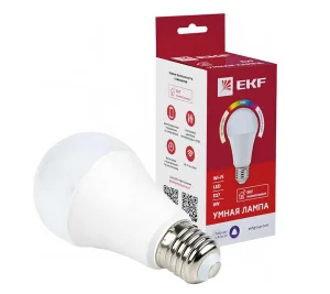 Лампа умная светодиодная LED 8вт Е27 RGBW WiFi Е27 slwf-e27-rgbw EKF *1