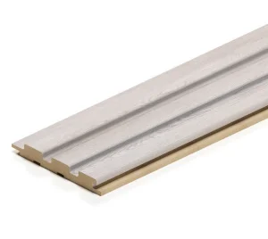 Панель стеновая реечная МДФ Stella Beats Light Ясень Айвори 2700x119x16мм