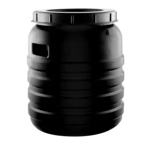Бочка 45л с  широким горлом (черная)