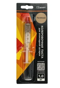 Паста колеровочная для эпоксидной затирки 014 Льняной Диамант 1 кг шприц 4 мл *1