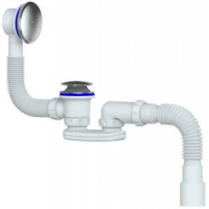 Сифон д/ванны с выпуском и переливом 1 1/2"х40/50 S122E (Unicorn) *1/30