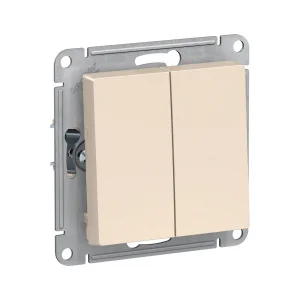 Механизм выключателя 2-кл. СП AtlasDesign 10А IP20 (сх. 5) 10AX беж. SchE ATN000251