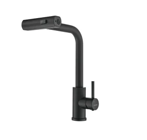 Смеситель для кухни одноручный гибкий выдвижной излив Shevanik S263H черный