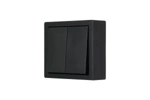 Выключатель 2-кл LETO черный бархат Lezard 752-4200-101