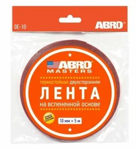 Лента двухсторонняя на вспененной EVA основе белая (10 мм х 5 м) OE-10-RE ABRO