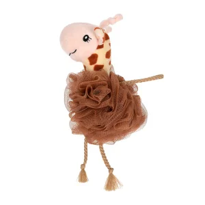 Мочалка для нежной и чувствительной кожи "Жирафик", 17х12 см, soft, для бани и сауны "Банные штучки"