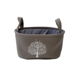 Корзина тканевая для хранения "Сад", Д280 Ш180 В140, серый *1