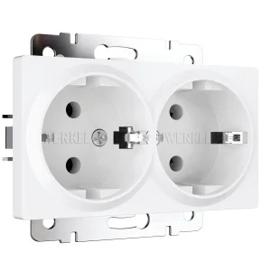Розетка Werkel двойная с заземлением (белый матовый) W1172061