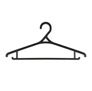 Вешалка - плечики для одежды костюмные р-р 46-48 черные ПЛ КЧ (Пластос) *1