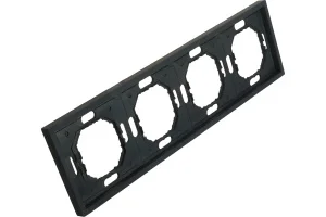 Рамка 4-м "Эмили" черный уголь soft touch PFR00-5004-05 Stekker *1