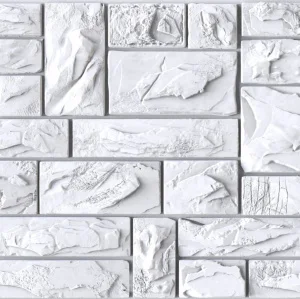 Панель ПВХ Stella Камень Пиленный настоящий белый 977х493х0,4мм