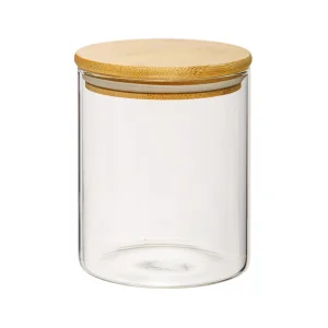 Банка с бамбук.крышкой, Д100 Ш100 В120, 750 мл, прозрачный Muj-07