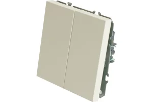 Выключатель 2-кл "Эмили" (механизм) 250В 10А белый фарфор soft touch RSW10-5104-01 Stekker *1