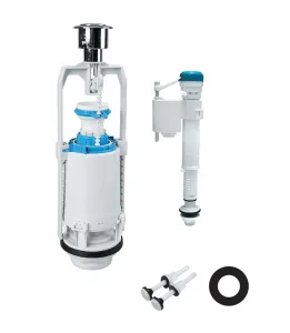 Арматура д/бачка унитаза (1 кнопка выпуска метализ., нижн. подводка) тип А F012400-0004 (Iddis) *1