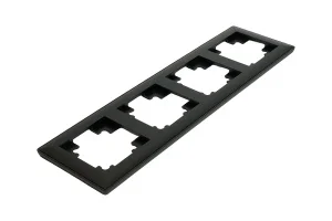 Рамка 4-м "Катрин" пластик черный PFR00-7004-05 Stekker *1