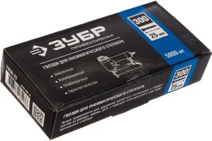 Гвозди для нейлера тип 18GA 47/300/F 25мм уп-5000шт Зубр Профессионал 31830-25 *1