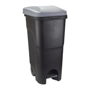 Бак для мусора  85л с педалью на колесах М2399