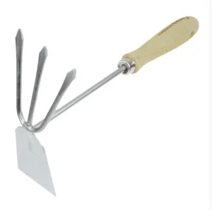 Мотыжка комбинированная 3-х зубые грабли с лопаткой с дер черенком "Урожайная сотка" Эко 40294