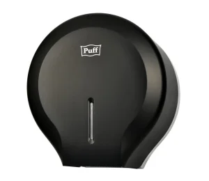 Диспенсер для туалетной бумаги 7130Bl черный ABS-пластик с ключом (Puff) *1/20