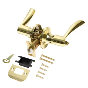 Ручка-защелка PUNTO DK610/BL PB-BK 49539 с фиксатором золото