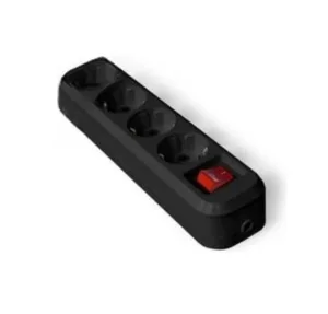 Колодка удлинителя 4-м с заземл. с выкл. АБС-пластик черн. 1403 UNIVersal *1