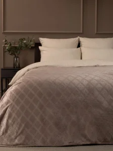 Плед Texrepublic фланель тиснёный 150х200см TF FNE BR2 011/1520 клетка NC