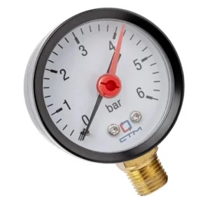 Манометр радиального подключения 1/4", измерение до 6 бар  CPM14R06 (СТМ) *1