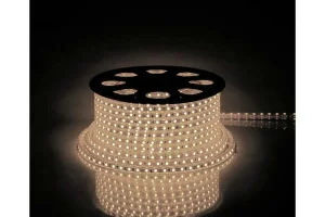 Лента светодиодная, 60SMD(2835)/m 4.4W/m 220V IP65 100m, 2700К  LS704 с 2 сетевыми шнурами, 2 заглуш