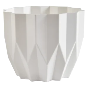 Кашпо д/цветов пласт. "Геометрия" 5,8л белый КШ-5818 (La Decoro) *1
