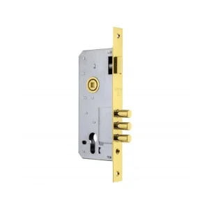 Корпус врезного замка FUARO с защёлкой DD900/C-45.85.3MR (900 3MR W/B) PB латунь 15360 *1