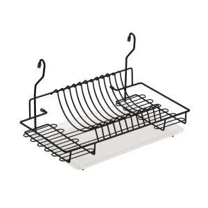Сушка для посуды навесная с поддоном, черный матовый MX-074 BL