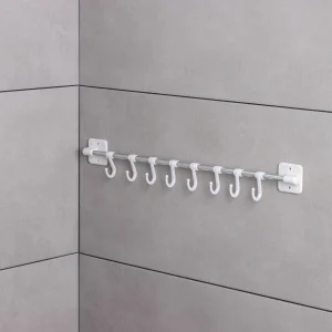 Держатель для полотенец металлический 8 крючков 45 см 1047223 *1