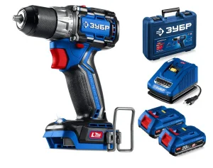 Дрель-шуруповерт аккум. Зубр Профессионал Компакт №2 DB-50-22 20В, 50Нм, 2 АКБ LMS (2Ач), кейс