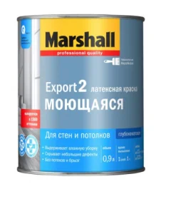Краска Marshall EXPORT-2 латексная глубокоматовая моющаяся BW 0,9л