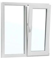 Окно ПВХ 1200Х1200, глухое + поворотно-откидное, 2-кам, 32 мм