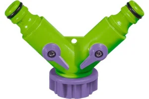 Разветвитель 2-х канальный, регулируемый, со штуцерами Palisad 66426