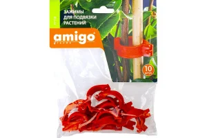 Зажимы д/подвязки растений уп-10шт Amigo 77110 *1