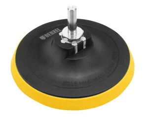 Насадка для дрели и УШМ под "липучку" 115мм стандартная, с адаптером, посадочная гайка М14 на d8 Denzel 76250 *1