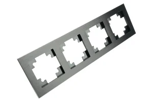 Рамка 4-м "Катрин" металл черный MFR00-7004-05 Stekker *1